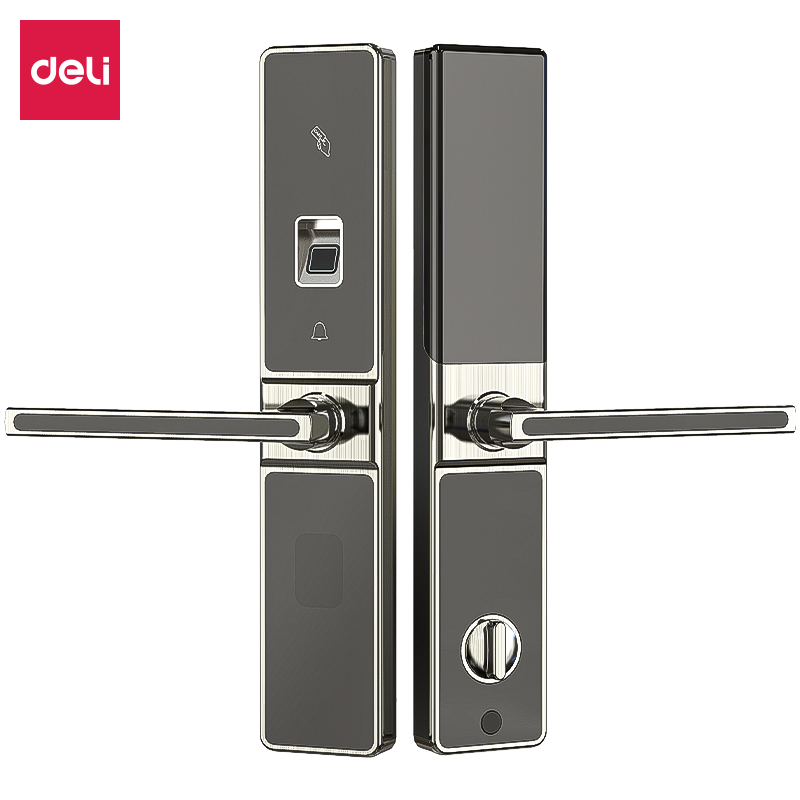 得力13901智能指纹门锁(红古铜)