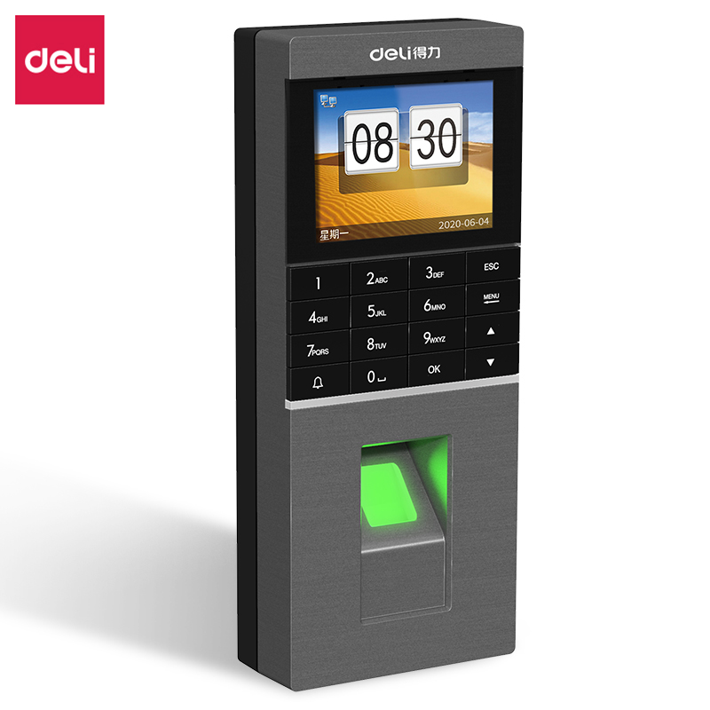 得力13752指纹门禁考勤机(深灰)